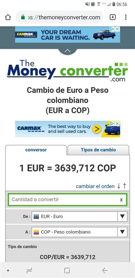 de euros a pesos colombianos conversor